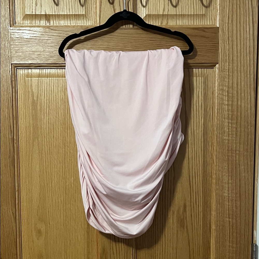 Amazon One Shoulder Blush Dress